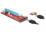 DeLock Riser Card PCI Express x1 > x16 with 60 cm USB cable 41423