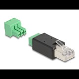 Delock RJ45 apa - Terminal Block Adapter 3 tűs 2-részes (66607) (66607)