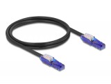 Delock RJ45 hálózati kábel Cat.6 UTP 180 -os hajlítással apák fekete színű 1 m (80926)