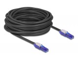 Delock RJ45 hálózati kábel Cat.6 UTP 180 -os hajlítással apák fekete színű 10 m (80931)