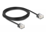 Delock RJ45 hálózati kábel Cat.6 UTP ultra vékony 3 m, fekete (80373)