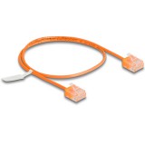 Delock RJ45 hálózati kábel Cat.6 UTP ultravékony 0,5 m narancssárga rövid csatlakoztatókkal