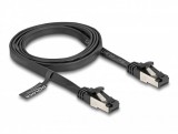 Delock RJ45 lapos patch kábel apa - apa Cat.8.1 flexibilis 1 m fekete (80179)