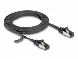 Delock RJ45 lapos patch kábel apa - apa Cat.8.1 flexibilis 2 m fekete (80180)
