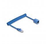 Delock RJ45 tekercses kábelcsatlakozó a jack csatlakozóhoz Cat.6 UTP 0,6 m 1,2 m kék (90365)