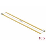 Delock Rozsdamentes Acél Kábelkötegek Hossza 200 x Szélesség 4,6 mm sárga 10 db.