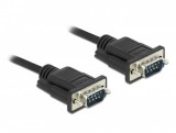 DeLock RS-232 D-Sub 9 male to male with narrow plug housing Serial Cable 5m Black 86576