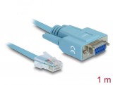 DeLock RS-232 DB9 female > 1x Serial RS-232 RJ45 male Adapter 1m Blue 63341