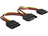 DeLock SATA (15 tűs) – 2 db SATA HDD (egyenes) hálózati kábel 60105