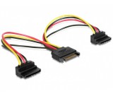 Delock SATA 15 tűs tápelosztó elfordított kb.15 cm
