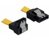 Delock SATA 6 Gb/s le/egyenes fém sárga 30cm