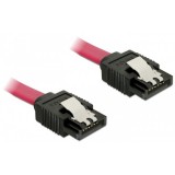 Delock SATA 6Gbps 100cm egyenes-egyenes piros kábel