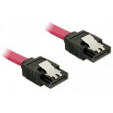 Delock SATA 6Gbps 20cm egyenes-egyenes piros kábel