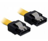 Delock SATA egyenes/egyenes fém sárga 20cm