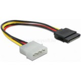 Delock SATA HDD egyenes - 4pin apa Molex hálózati kábel - 0,1m (DL60100)