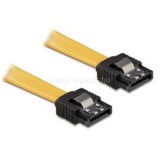 Delock SATA sárga egyenes/egyenes csatl. (fémlappal) 70 cm összekötő kábel (DL82481)