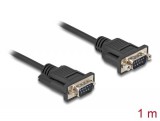 DeLock Serial Cable RS-232 D-Sub9 male to male with narrow plug housing 1m Black 88000