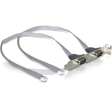 DeLOCK Slot bracket 2 x COM port (2 mm pitch) soros kábel Ezüst DB-9