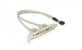 DeLock Slot bracket 2 x USB 2.0 type A female external 71000