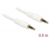 DeLock Stereo Jack 3.5mm 4 pin male > male 0,5m cable 83439