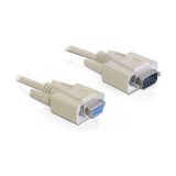 DeLOCK Sub-D9 5m soros kábel Bézs