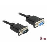 Delock Sub-D9-es, RS-232 soros kábel, apa-anya, 5 m