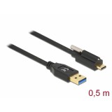 Delock SuperSpeed USB 10 Gbps (USB 3.2 Gen 2) kábel A-típusú apa csatlakozó - USB Type-C  apa csatla