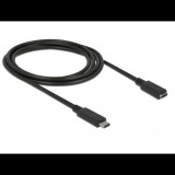 Delock SuperSpeed USB (USB 3.1 Gen 1) USB Type-C hosszabbító kábel 2m fekete (85542) (dl85542) - Adatkábel