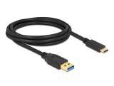 DeLock  SuperSpeed USB (USB3.2 Gen1) Cable Type-A to USB Type-C 2m Black 84004