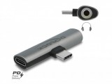 Delock szürke audio adapter USB Type-C sztereo jack anya és USB Type-C PD