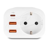 Delock tápcsatlakozó gyerekzárral és USB PD töltővel 20 W