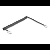 Delock Telefon csavart kábel RJ11 apa - RJ45 apa fekete színű 2 m (88479) (88479)