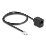 Delock Telefonkábel RJ11 apa - RJ45 anya, fekete, 1 m