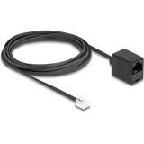Delock Telefonkábel RJ11 apa - RJ45 anya, fekete, 3 m