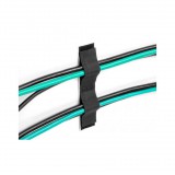 Delock Tépőzáras, öntapadós kábeltartó szett H 110 mm x Sz 20 mm, 10 db-os, fekete (19098)