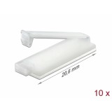 Delock Természetes színű öntapadós kábeltartó zárócsattal 10 db