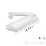 Delock Természetes színű öntapadós kábeltartó zárócsattal 10 db 60182