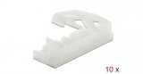 Delock Természetes színű, öntapadós, lapos kábeltartó 10 db 60180