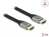 DeLock Ultra High Speed HDMI Cable 48 Gbps 8K 60Hz 3m certified Grey 83997