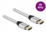 Delock Ultra nagy sebességű HDMI kábel 48 Gbps 8K 60 Hz ezüst 1 m (85366)