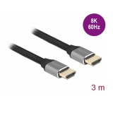 Delock Ultra nagy sebességű HDMI kábel 48 Gbps 8K 60 Hz szürke 3 m tanúsítvánnyal
