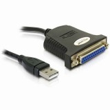 DeLock USB 1.1 to Parallel Adapter Cable 0,8m Black (61330)