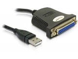 DeLock USB 1.1 to Parallel Adapter Cable 0,8m Black 61330
