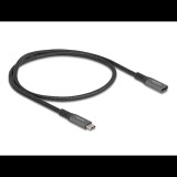 Delock USB 10 Gbps bővítő kábel USB Type-C apa - anya PD 3.0 100 W 0,5 m szürke fém (80021) (80021)