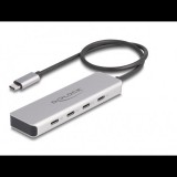 Delock USB 10 Gbps USB Type-C hub 4 x USB Type-C anya csatlakozóval és 35 cm hosszú csatlakozó kábellel (64231)