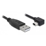 Delock USB 2.0-A apa - USB mini-B 5 tűs  könyök apa átalakító kábel, 5m