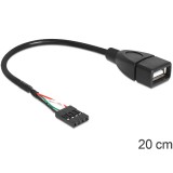 Delock USB 2.0 A típus, anya - pin fejes kábel