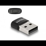 Delock USB 2.0 adapter A-típusú USB apa - USB Type-C anya fekete (60002) (DE60002)