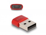 DeLock USB 2.0 Adapter USB Type-A male to USB Type-C female Red 60050