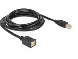 Delock USB 2.0 B apa - anya hosszabbító kábel, 2m (83427)